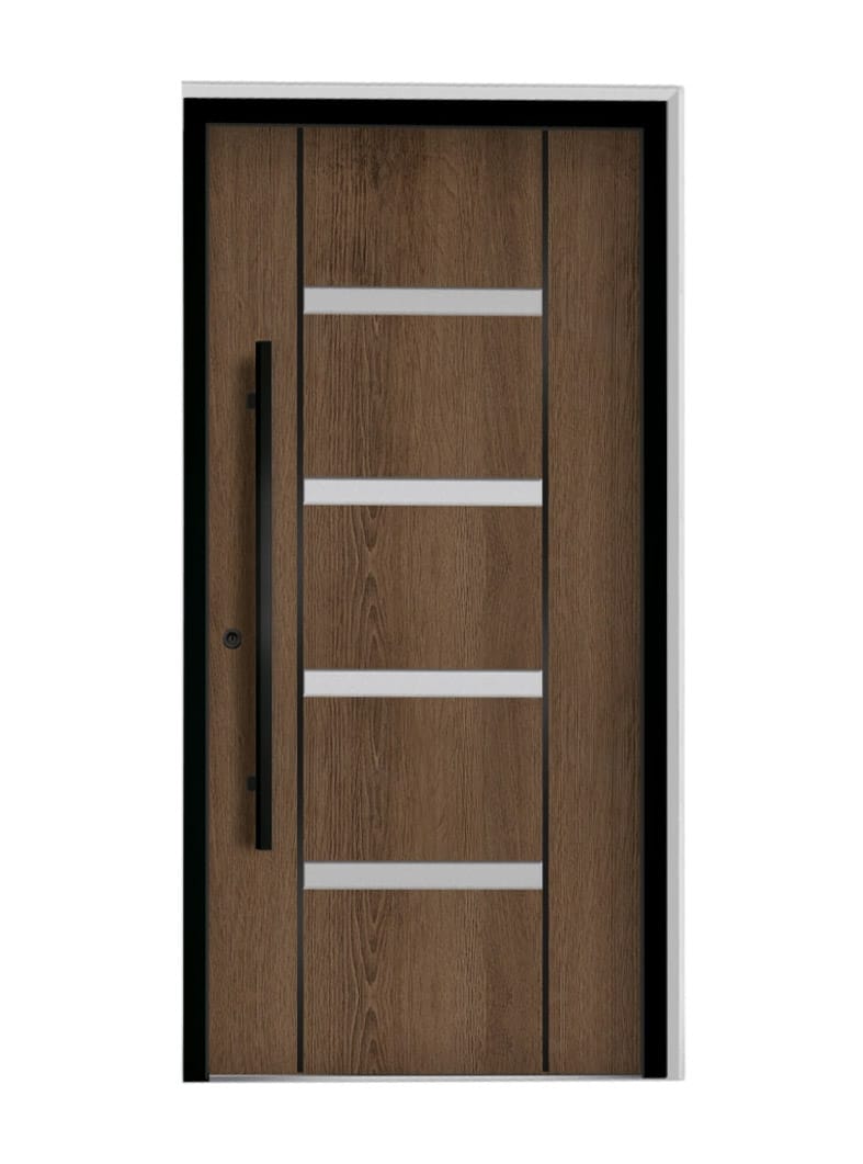 Frosted Glass Panels for a Stylish and Private Front Door