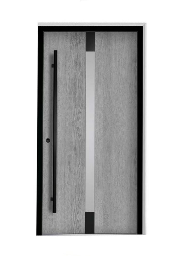 Large Glass Windows and Modern Design for a Contemporary Front Door