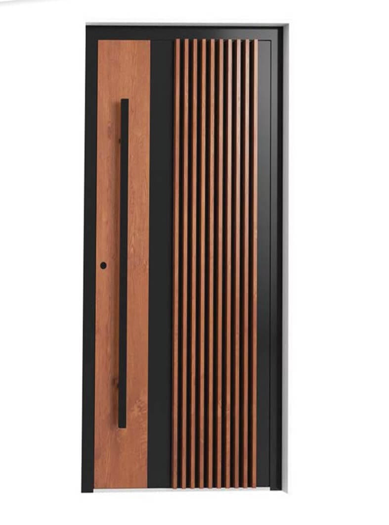 Modern Glass and Metal Combination for a Stylish Front Door