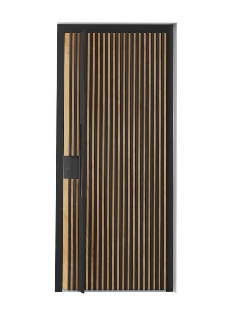 Refined Glass Features for an Elegant and Sophisticated Front Door