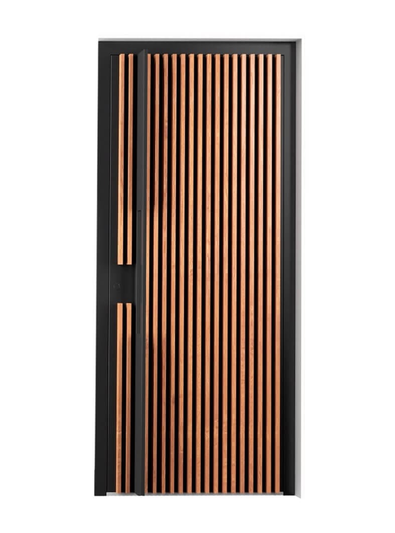 Bold Metal Accents for a Modern and Striking Front Door Design