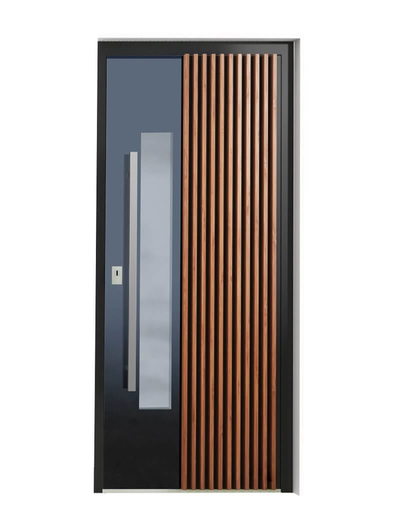 Sleek Glass Panels and Modern Design for a Contemporary Front Door