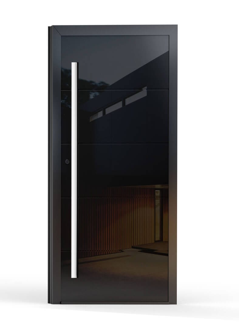 Classic Glass and Metal Combination for an Elegant Front Door
