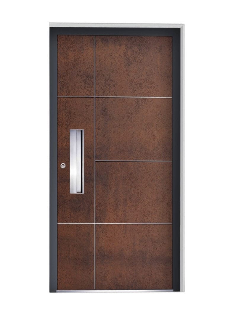 Glass and Metal Accents for a Stylish and Modern Front Door