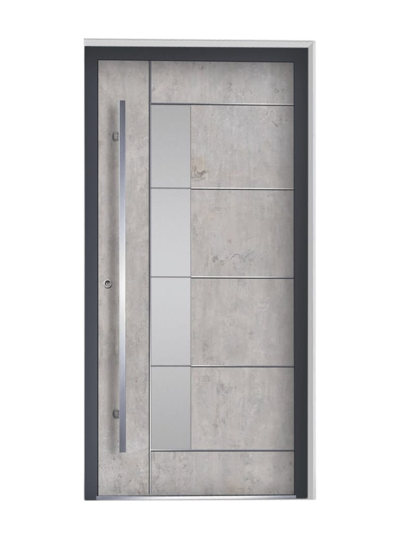 Large Glass Inserts for a Contemporary and Open Entryway